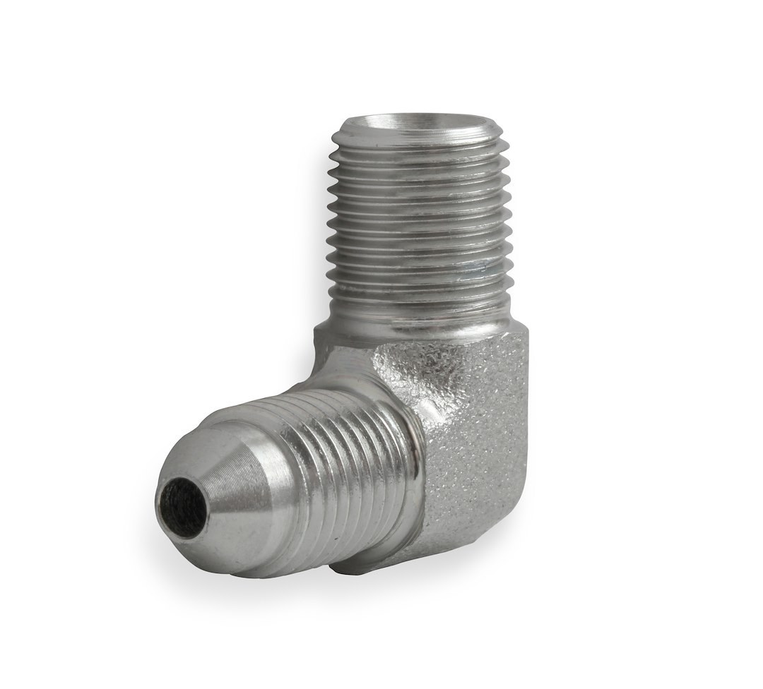 Earl’s Adapter Fitting, 90 Degree -3 AN Male to 1/8 Inch Male Pipe Thread, Zinc Plated, Steel, Single, Bagged Packaging – 962203ERL
