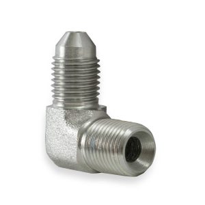 Earl’s Adapter Fitting, 90 Degree -3 AN Male to 1/8 Inch Male Pipe Thread, Zinc Plated, Steel, Single, Bagged Packaging – 962203ERL