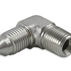 Earl’s Adapter Fitting, 90 Degree -3 AN Male to 1/8 Inch Male Pipe Thread, Zinc Plated, Steel, Single, Bagged Packaging – 962203ERL