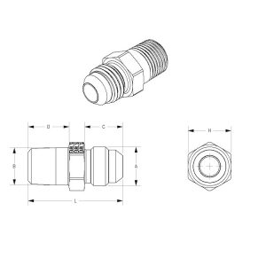 Earl’s Adapter Fitting, -6 AN Male to 1/4 Inch Male Pipe Thread, Anodized, Blue, Aluminum, Single, Bagged Packaging – 981606ERL