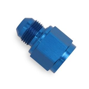 Earl’s Adapter Fitting, -10 AN Female to -8 AN Male Flare Reducer, Anodized, Blue, Aluminum, Single, Bagged Packaging – 9892108ERL