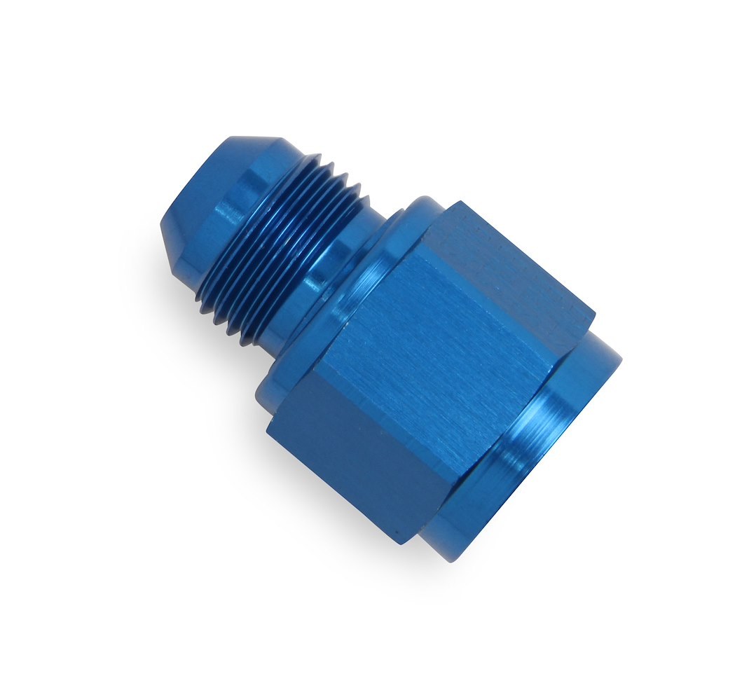Earl’s Adapter Fitting, -10 AN Female to -8 AN Male Flare Reducer, Anodized, Blue, Aluminum, Single, Bagged Packaging – 9892108ERL