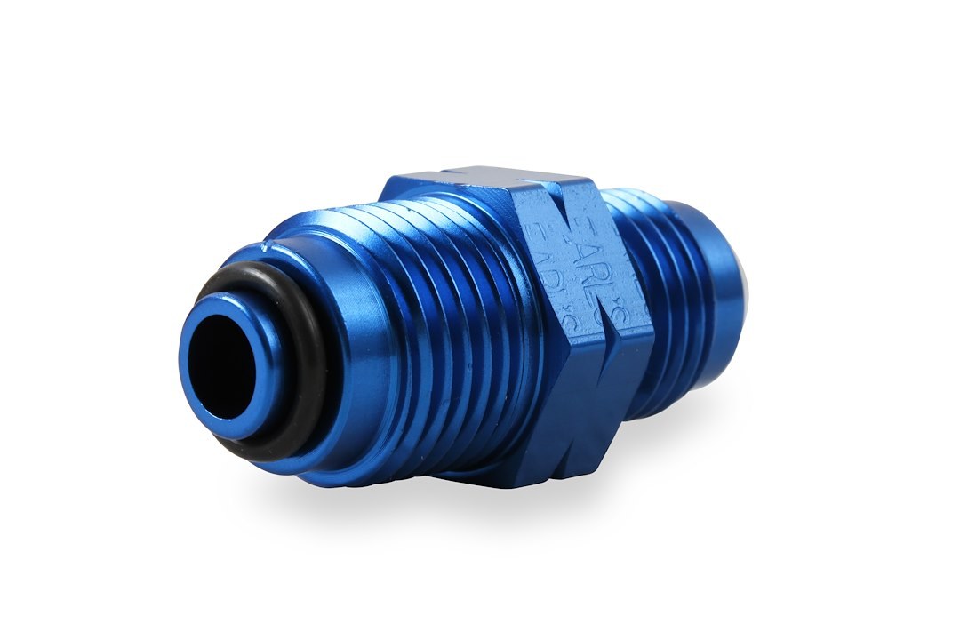 Earl’s Adapter Fitting, -6 AN Male to 16 Millimeter X 1.5 Male Thread O-Ring Seal, Anodized, Aluminum, Bagged Packaging – 991955ERL
