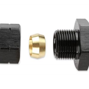 Earl’s Tube End Fitting, Ano-Tuff ™, -6 AN Male Fitting to 3/8 Inch Tube, Straight, Anodized, Aluminum, Bagged Packaging – AT165006ERL