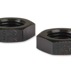 Earl’s Tube End Fitting Nut, Ano-Tuff ™, -4 AN Size, Black Anodized, Aluminum, Pack of 2, Bagged Packaging – AT592404ERL