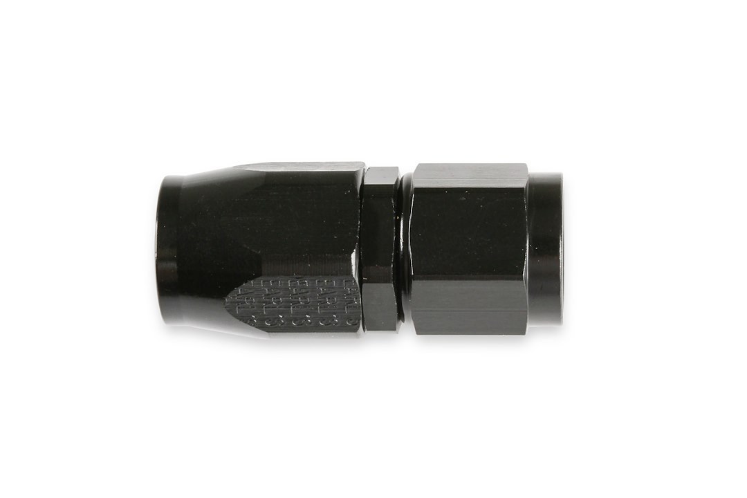 Earl’s Hose End Fitting, Ano-Tuff ™, -6 AN Hose, -6 AN Female Outlet, Straight, Anodized, Black, Aluminum, Single, Bagged Packaging – AT800106ERL