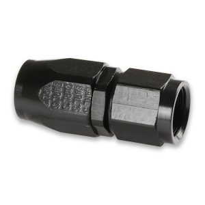Earl’s Hose End Fitting, Ano-Tuff ™, -6 AN Hose, -6 AN Female Outlet, Straight, Anodized, Black, Aluminum, Single, Bagged Packaging – AT800106ERL