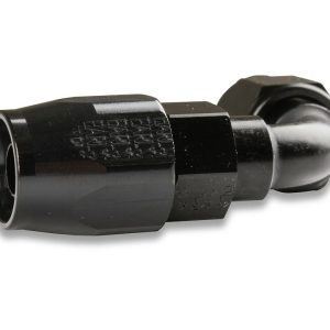 Earl’s Hose End Fitting, Ano-Tuff ™, -6 AN Hose, -6 AN Female Outlet, 90 Degree, Anodized, Black, Aluminum, Single, Bagged Packaging – AT809106ERL