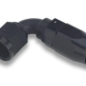Earl’s Hose End Fitting, Ano-Tuff ™, -8 AN Hose, -8 AN Female Outlet, 90 Degree, Anodized, Black, Aluminum, Single, Bagged Packaging – AT809108ERL