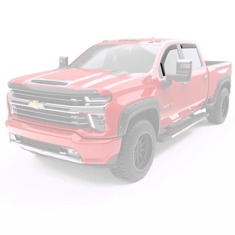 EGR Rainguard, Window Visor, Slim Design, IN-Channel, Dark Smoke, Acrylic, Set of 4 – 571651