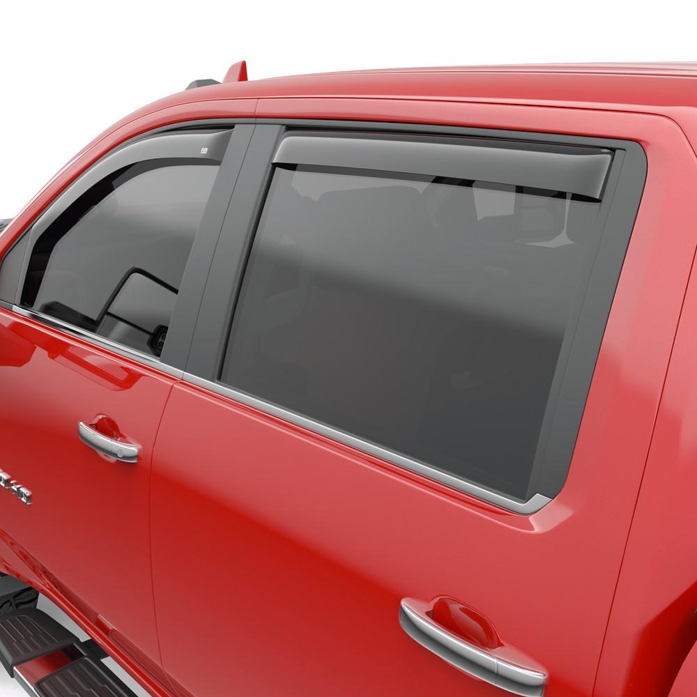 EGR Rainguard, Window Visor, Slim Design, IN-Channel, Dark Smoke, Acrylic, Set of 4 – 571651