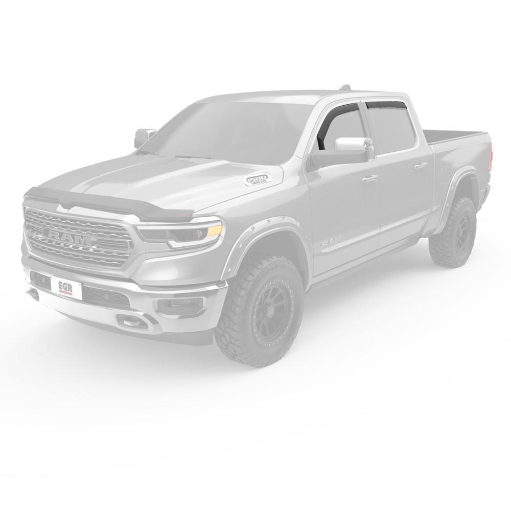 EGR Rainguard, Window Visor, Slim Design, IN-Channel, Dark Smoke, Acrylic, Set of 4 – 572951