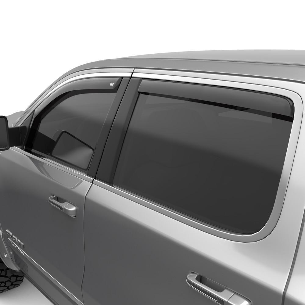 EGR Rainguard, Window Visor, Slim Design, IN-Channel, Dark Smoke, Acrylic, Set of 4 – 572951