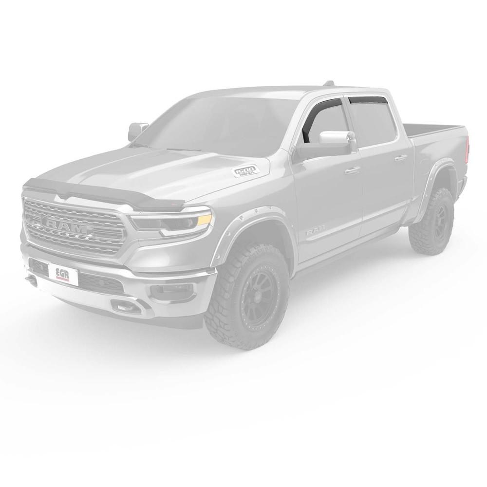 EGR Rainguard, Window Visor, Slim Design, IN-Channel, Dark Smoke, Acrylic, Set of 4 – 572961