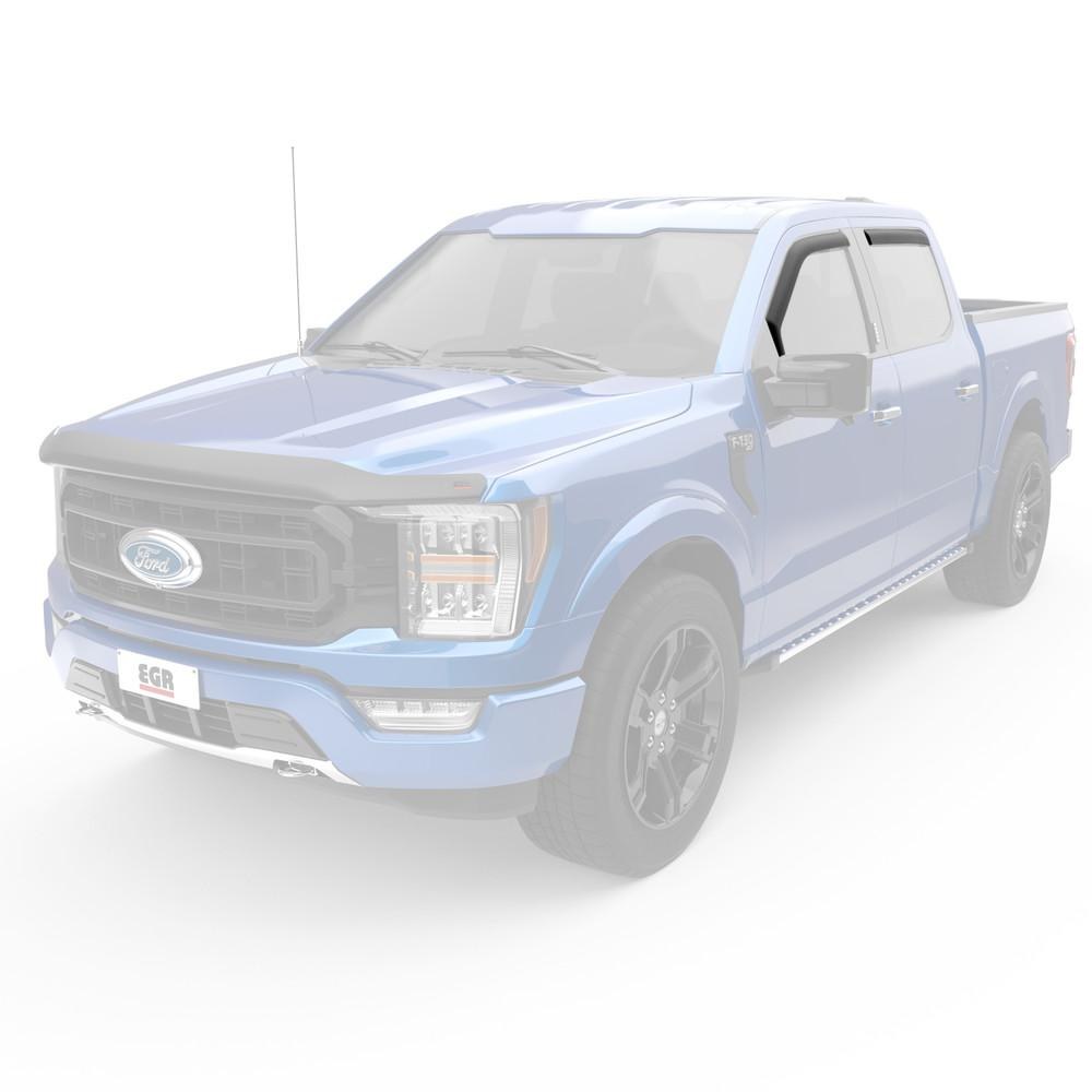 EGR Rainguard, Window Visor, Slim Design, IN-Channel, Dark Smoke, Acrylic, Set of 4 – 573491