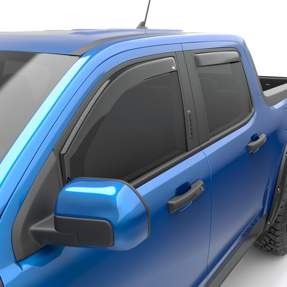 EGR Rainguard, Window Visor, Low Profile, IN-Channel, Dark Smoke, Acrylic, Set of 4 – 573591