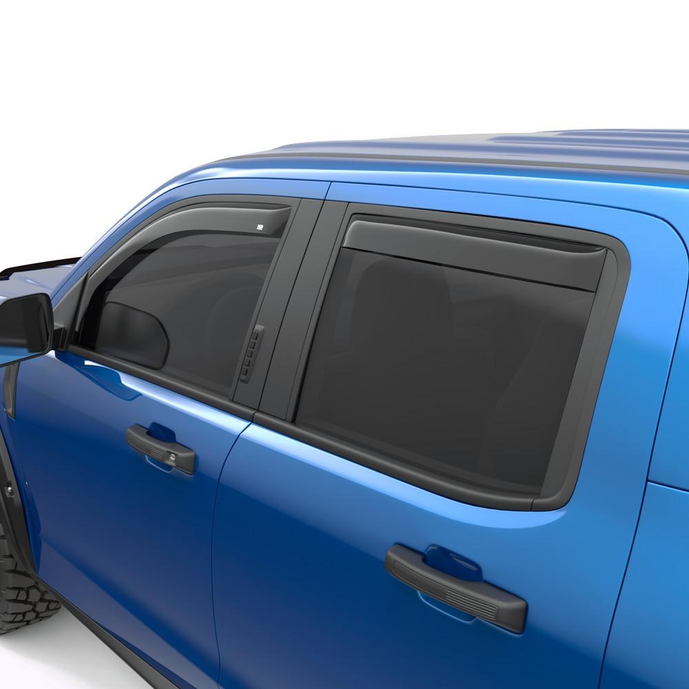 EGR Rainguard, Window Visor, Low Profile, IN-Channel, Dark Smoke, Acrylic, Set of 4 – 573591