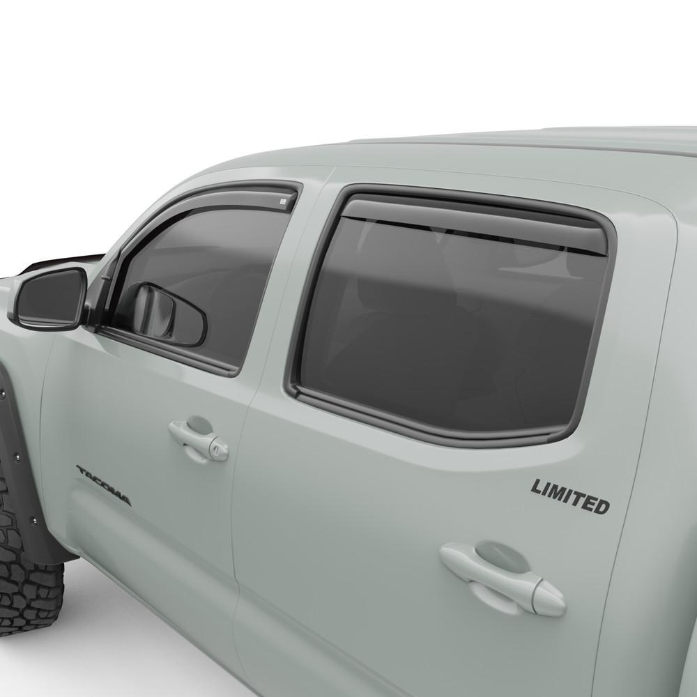 EGR Rainguard, Window Visor, Slim Design, IN-Channel, Dark Smoke, Acrylic, Set of 4 – 575081