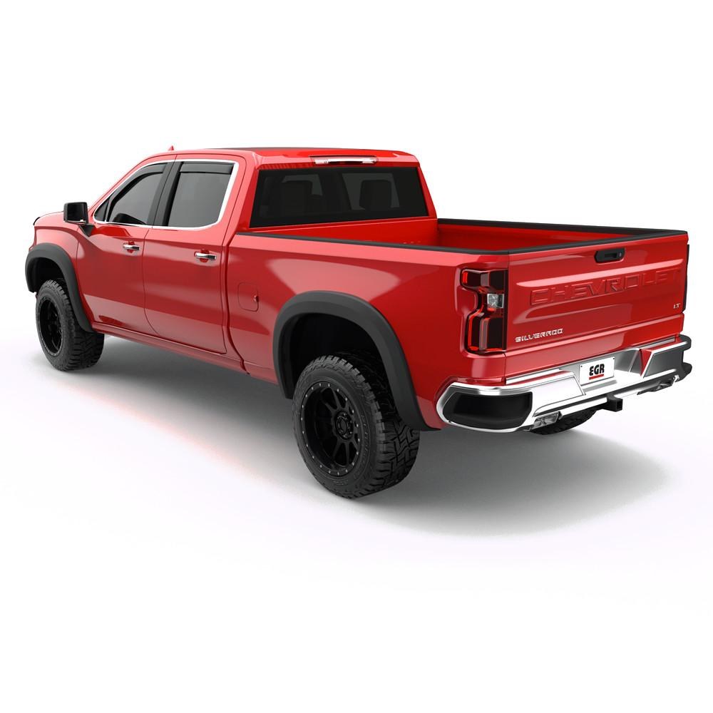 EGR Fender Flare, Rugged Look, Smooth Style, 2 Inch Tire Coverage, Matte Black, ABS Plastic, 5 Inch Height, Set of 4 – 751654