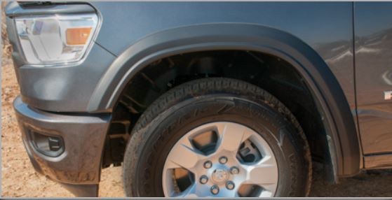EGR Fender Flare, Rugged Look, 1-1/4 Inch Tire Coverage, Textured Black/ Paintable, ABS Plastic, 6 Inch Flare Height, Set of 4 – 751794