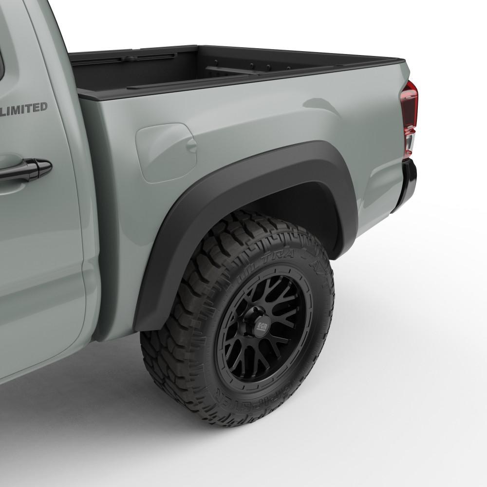 EGR Fender Flare, Summit, Smooth Style, 1 Inch Tire Coverage, Matte Black, ABS Plastic, 5 Inch Height, Set of 4 – 775084