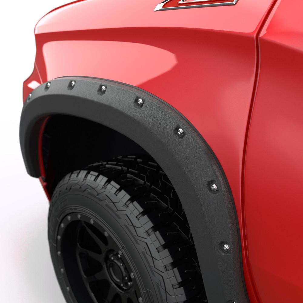 EGR Fender Flare, Baseline, Bolt on Style, 2 Inch Tire Coverage, Textured Black, ABS Plastic, 5 Inch Height, Set of 4 – BLF1002
