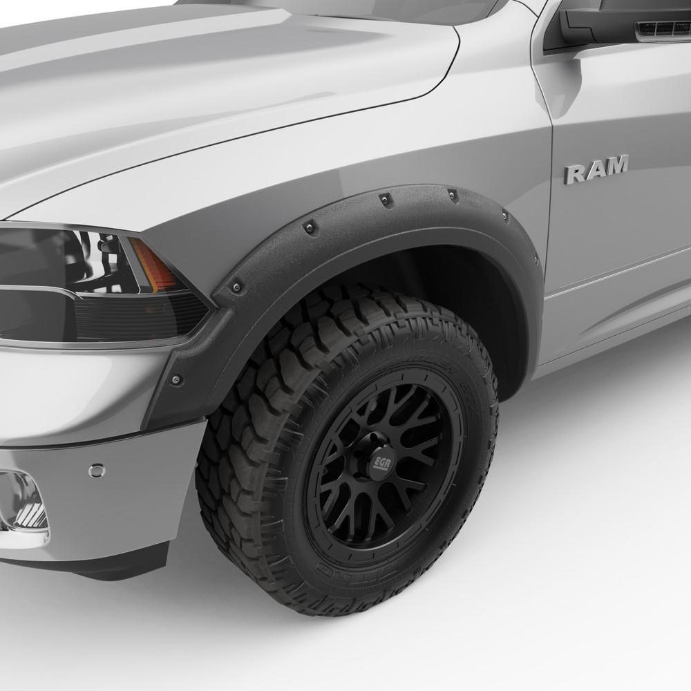 EGR Fender Flare, Baseline, Bolt on Style, 2 Inch Tire Coverage, Textured Black, ABS Plastic, 5 Inch Height, Set of 4 – BLF1015