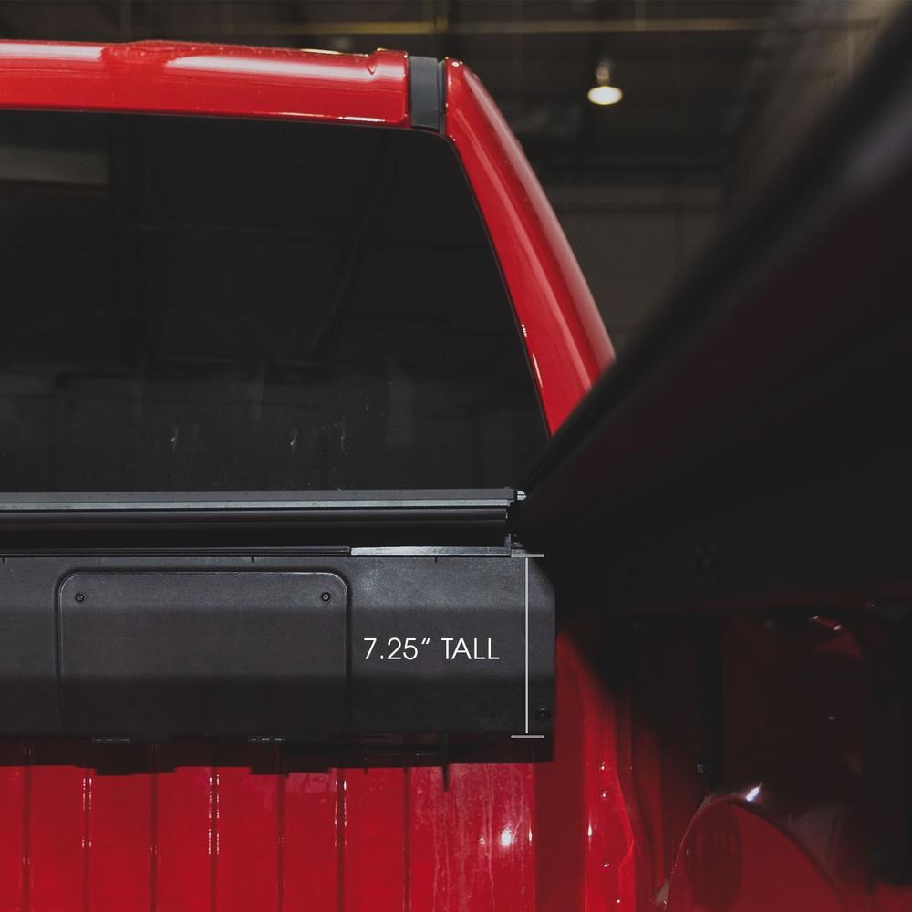 EGR Tonneau Cover, Rolltrac, Hard Power Retractable, Standard Profile, Textured Powder Coated Matte Black, Aluminum, Remote Control Lock – RT038811E
