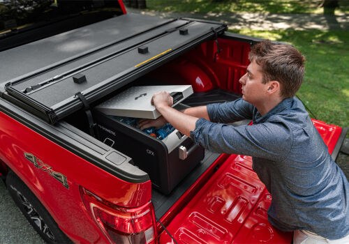 Extang Tonneau Cover, Solid Fold Alx, Hard Folding, 2 Folds/ 3 Panels, Not Hinged IN Front, Non-Locking, Textured Black – 88485