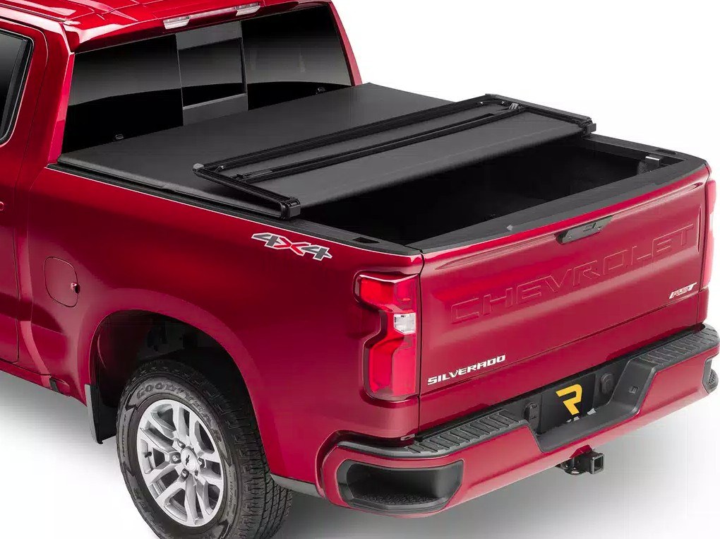 Extang Tonneau Cover, Trifecta™ 2.0, Soft Folding, Low Profile, 2 Folds/ 3 Panels, Not Hinged IN Front, Textured Black, Aluminum/ Vinyl – 92455EXT
