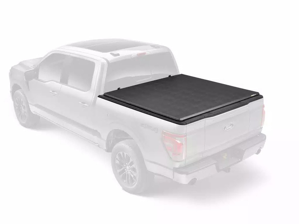 Extang Tonneau Cover, Trifecta™ 2.0, Soft Folding, Low Profile, 2 Folds/ 3 Panels, Not Hinged IN Front, Textured Black, Aluminum/ Vinyl – 92455EXT