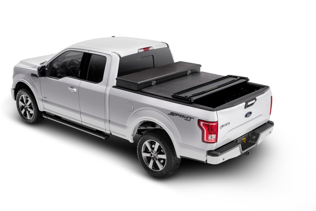 Extang Tonneau Cover, Trifecta 2.0 Toolbox, Soft Folding, 2 Folds/ 3 Panels, Not Hinged IN Front, Lockable Via Tailgate Lock, Black, Vinyl – 93473