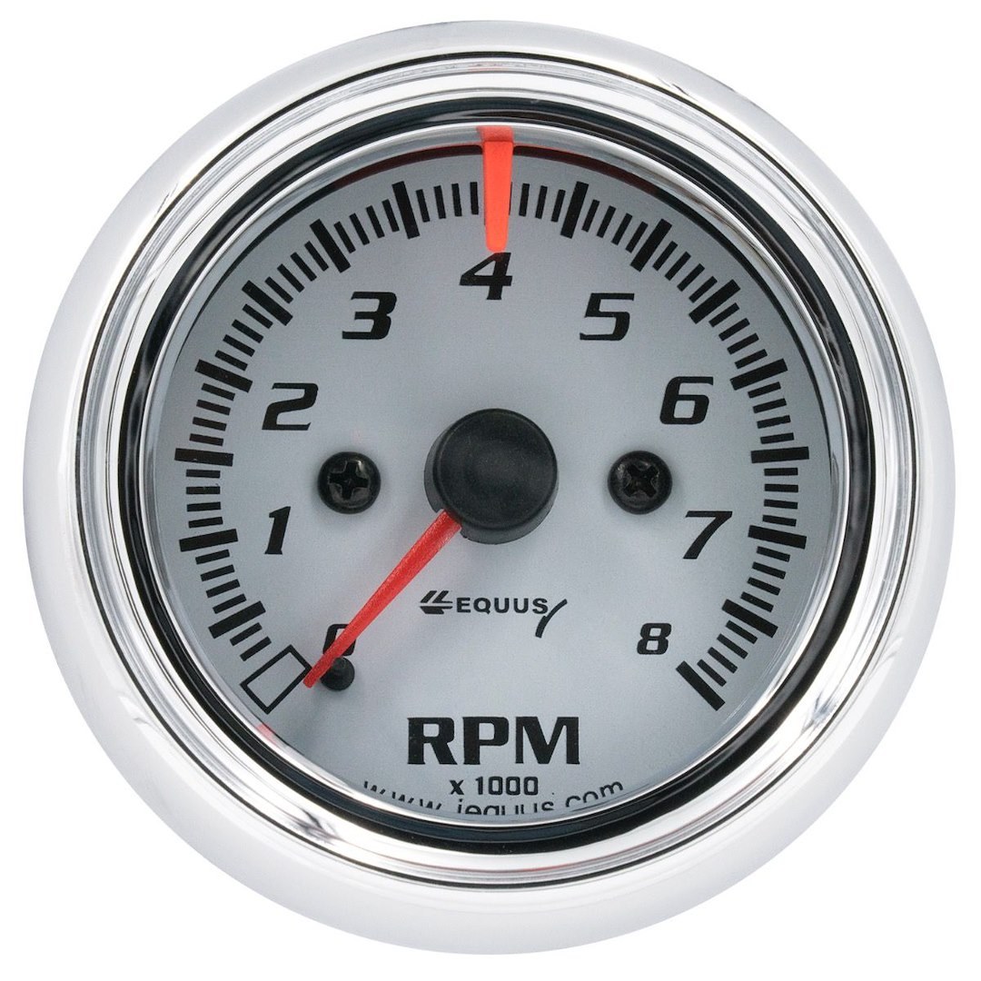 Equus Tachometer, 5000 Series, Aftermarket, 2-1/2 Inch, Full Sweep Mechanical, Analog Display, 0-8000 RPM – E5076