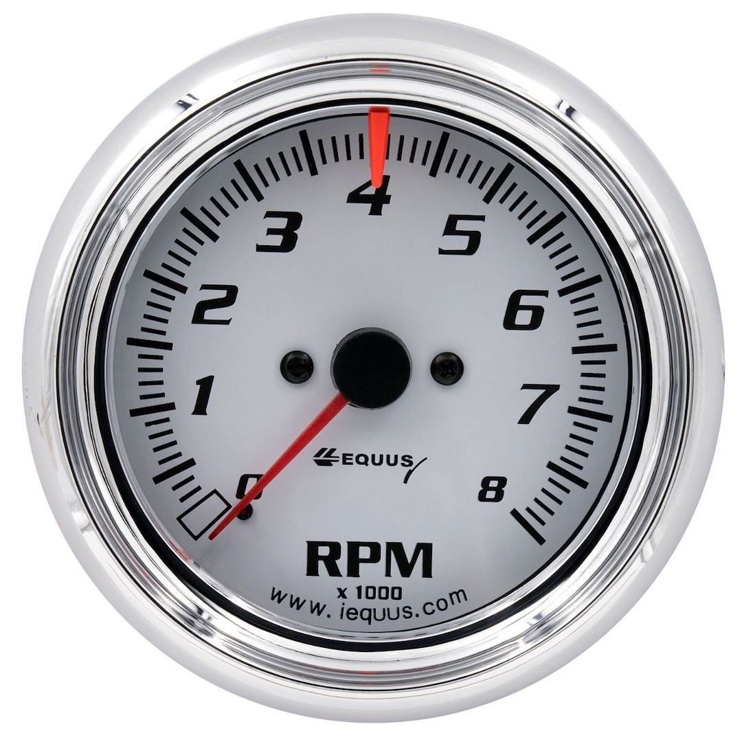 Equus Tachometer, 5000 Series, Aftermarket, 3-3/8 Inch, Full Sweep Mechanical, Analog Display, 0-8000 RPM – E5078