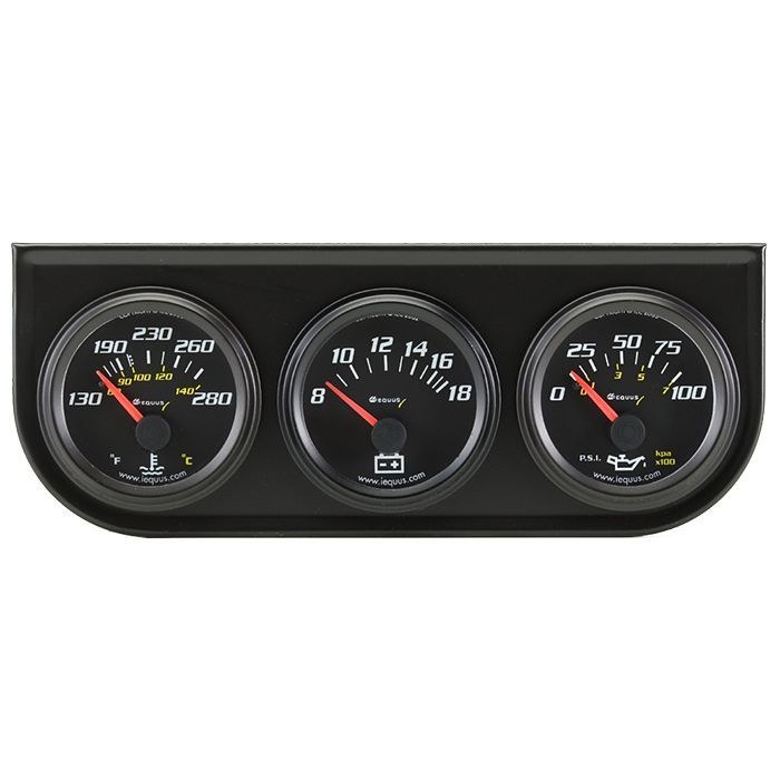 Equus Gauge Oil Pressure/ Voltmeter/ Water Temperature, 6000 Series – E6200