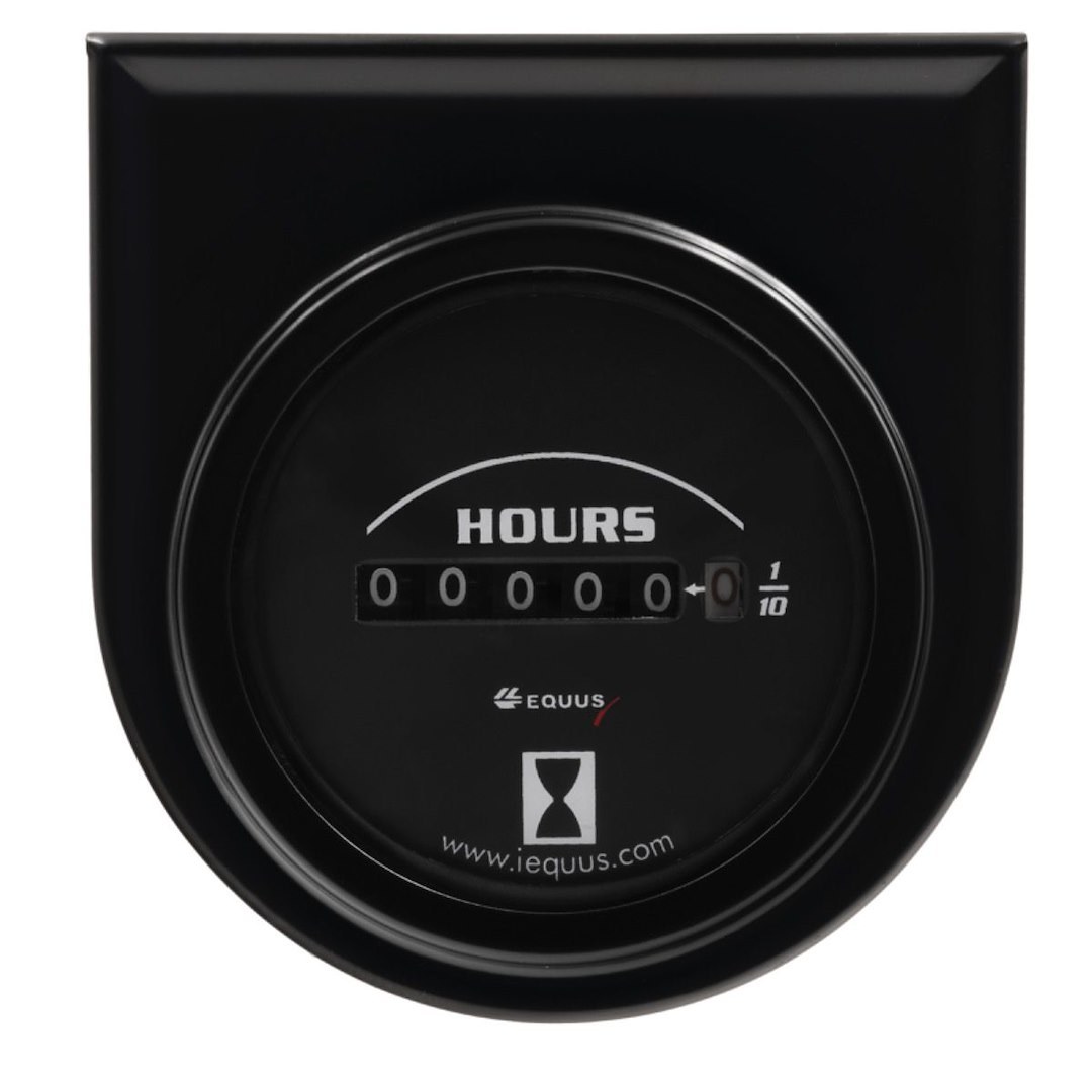 Equus Gauge Hour Meter, 6000 Series, 2-1/16 Inch, 10,000 Hours, Digital, Black Face/Black Bezel, Back-Lit ™ Illumination – E6210