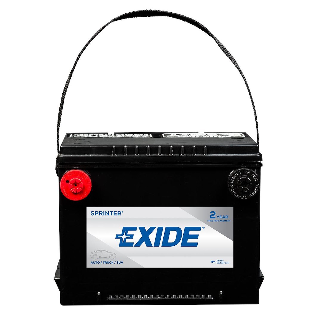 Exide Bat. Battery, Sprinter Classic, 75 Bci Group Size, 12 Volts, 650 Cold Cranking Amps, 810 Cranking Amps – S75