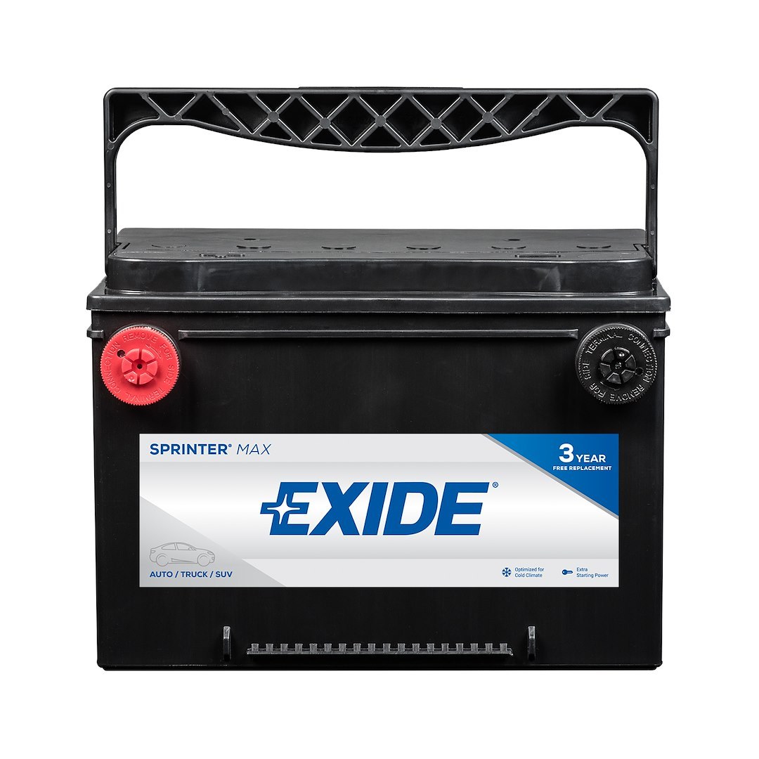 Exide Bat. Battery, Sprinter Max Extreme, 78 Bci Group Size, 12 Volts, 800 Cold Cranking Amps, Threaded Side Terminal, 960 Hot Cranking Amps – SX78