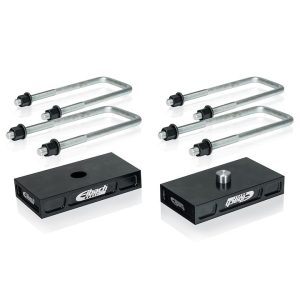 Eibach Body Lift Block, For Use with Pro-Truck Sport Shocks, 1 Inch Height, Aluminum, With U-Bolts and Hardware, Set of 2 – LB81-82-007-01-02