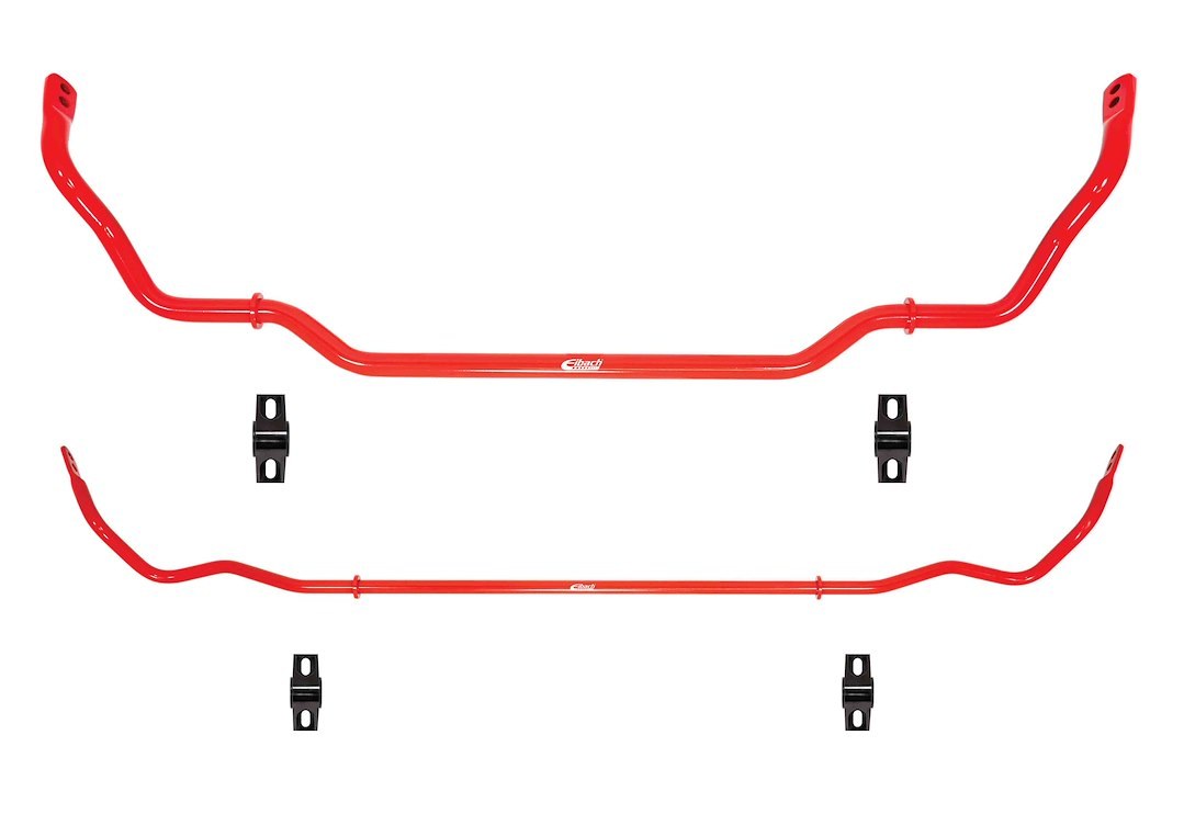 Eibach Stabilizer Bar, Anti-Roll Kit, Performance Upgrade, 25 Millimeter Tubular Front/19 Millimeter Rear, With Mount Bushings, Red – E40-46-035-01-11