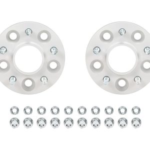 Eibach Wheel Spacer, Pro-Spacer, 5 X 114.3 Millimeter Bolt Pattern, 25 Millimeter Thickness, 70.5 Millimeter Hub Size, White, Aluminum – S90-4-25-010