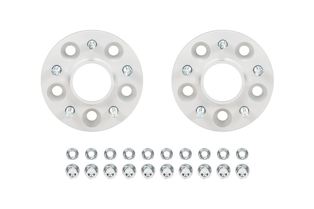 Eibach Wheel Spacer, Pro-Spacer, 5 X 114.3 Millimeter Bolt Pattern, 25 Millimeter Thickness, 70.5 Millimeter Hub Size, White, Aluminum – S90-4-25-010