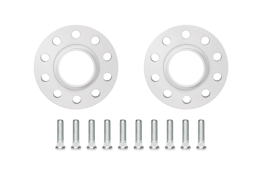Eibach Wheel Spacer, Pro-Spacer, 10 Millimeter Thickness, White, Aluminum, Set of 2, With Wheel Studs – S90-6-10-003