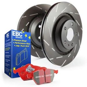 Ebc Brakes Brake Kit, Stage 4 Signature, Redstuff Ceramic Pads, 12.1 Inch Diameter Slotted Rotor, With Rotor/ Brake Pad – S4KR1225