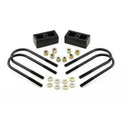 Pro Comp Sus Leaf Spring Block Kit, 1-1/2 Inch Lift, Steel, With 2 Blocks/U-Bolts/ All Necessary Hardware – 58075