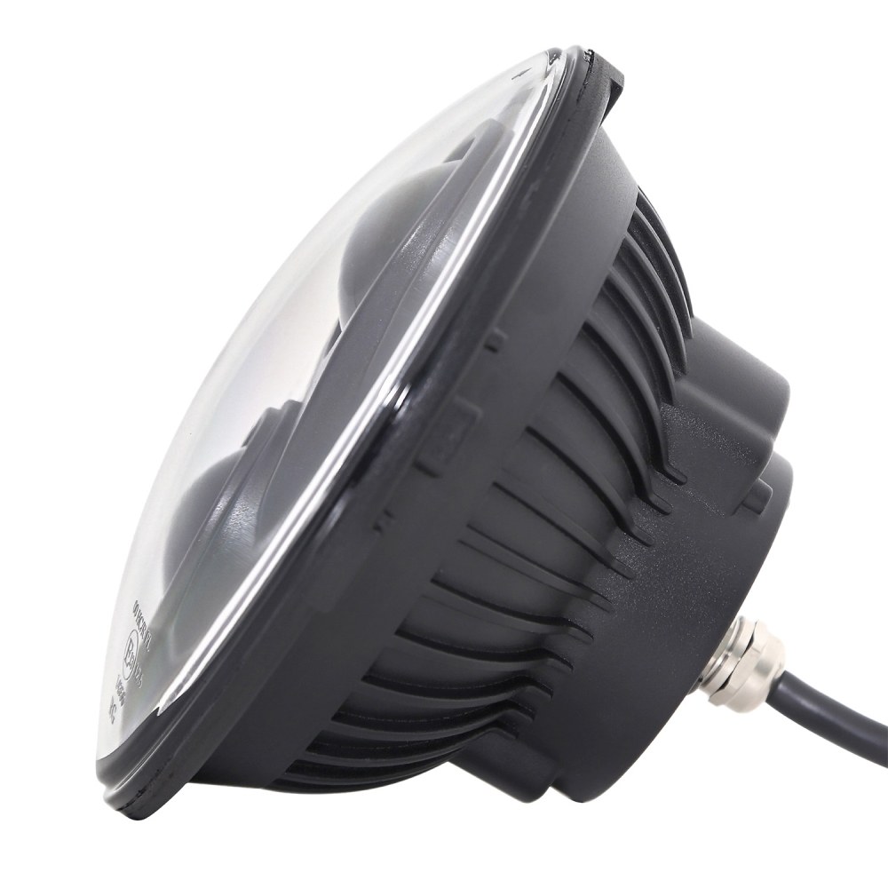 Pro Comp Sus Headlight Assembly, Explorer, LED Bulb, 7 Inch Diameter, Black Housing, Set of 2 – 76402P