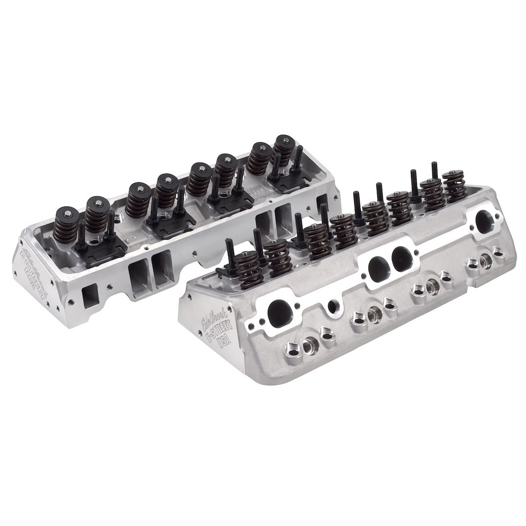 Edel.cylhead Cylinder Head, E-Street, Assembled, Chevy Small Block, Natural Aluminum, Straight Plug, 185 Cc Intake Port, 60 Cc Exhaust Port – 5089