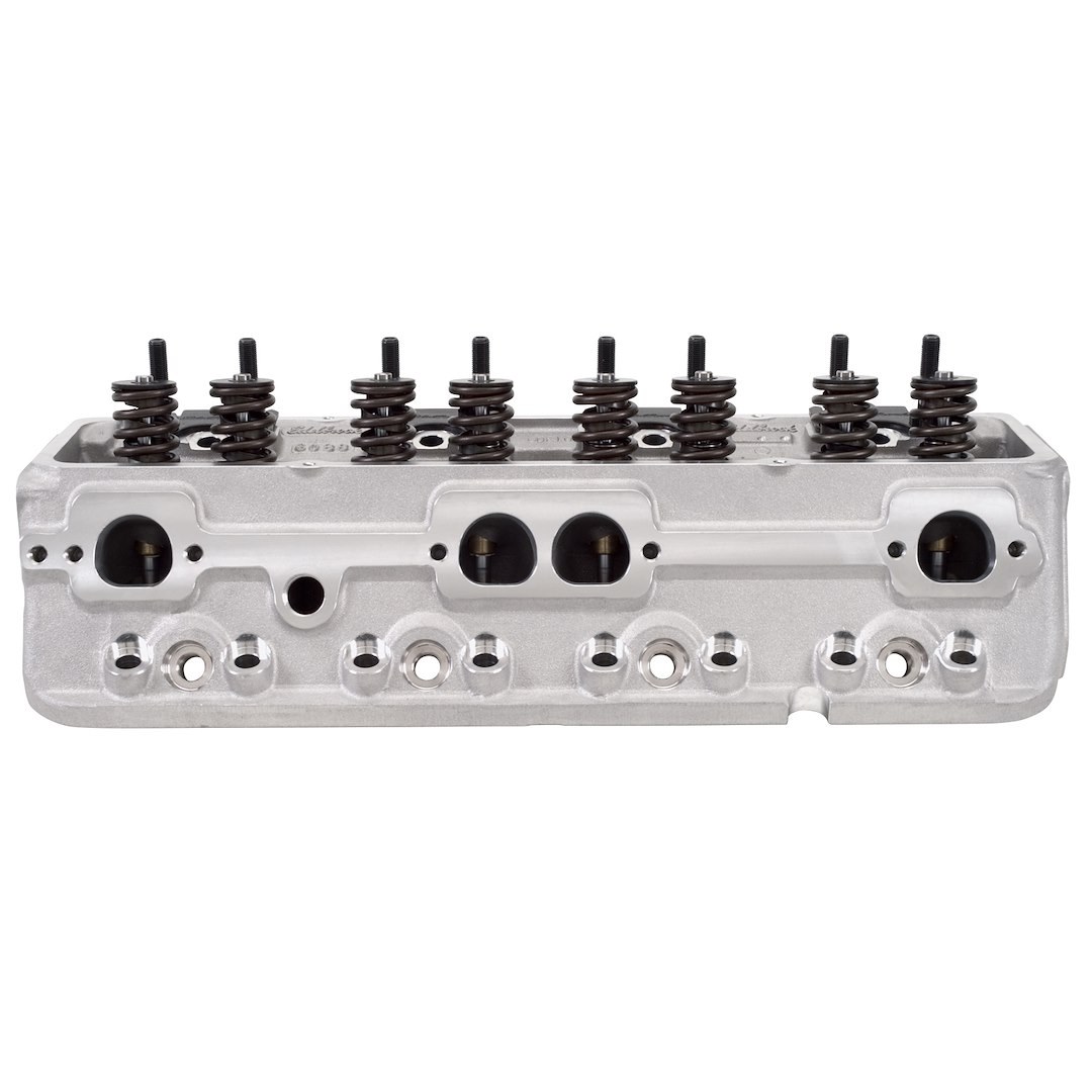 Edel.cylhead Cylinder Head, E-Street, Assembled, Chevy Small Block, Natural Aluminum, Straight Plug, 185 Cc Intake Port, 60 Cc Exhaust Port – 5089