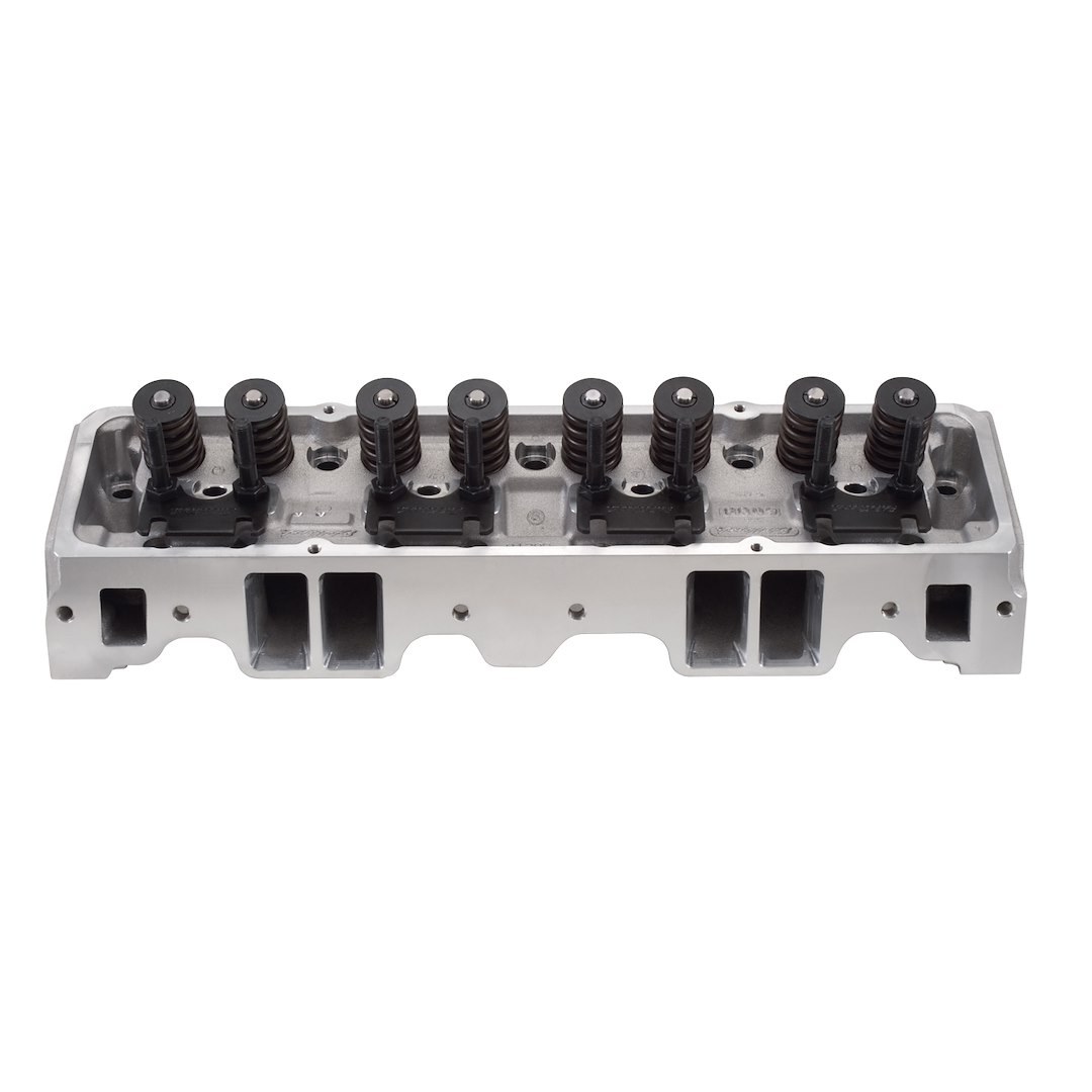 Edel.cylhead Cylinder Head, E-Street, Assembled, Chevy Small Block, Natural Aluminum, Straight Plug, 185 Cc Intake Port, 60 Cc Exhaust Port – 5089