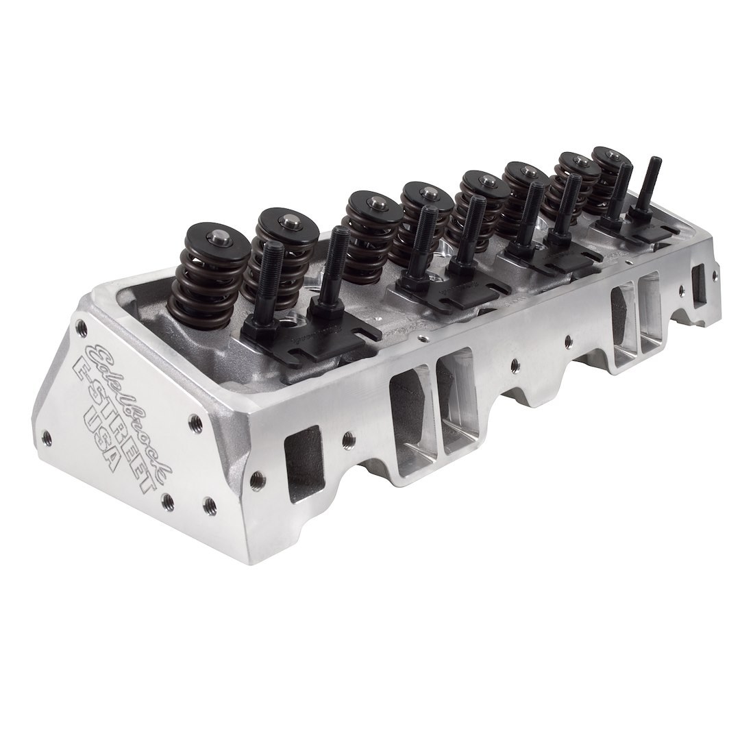 Edel.cylhead Cylinder Head, E-Street, Assembled, Chevy Small Block, Natural Aluminum, Straight Plug, 185 Cc Intake Port, 60 Cc Exhaust Port – 5089